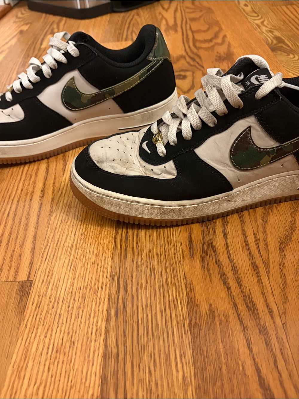 Nike Air Force 1 Low 'Black Patent Camo Swoosh' | Men's size 9